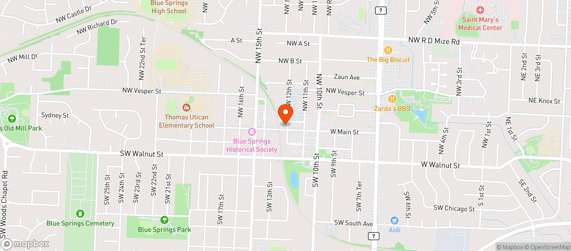 Map showing East Forty Brewing Llc [1000758]