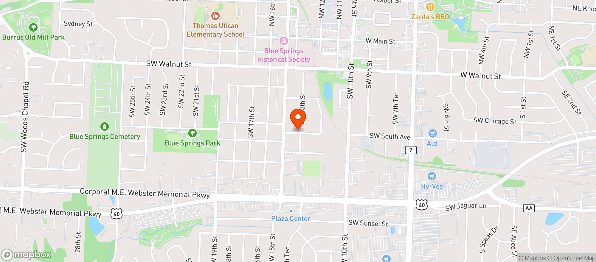 Map showing 54th Street Grill & Bar