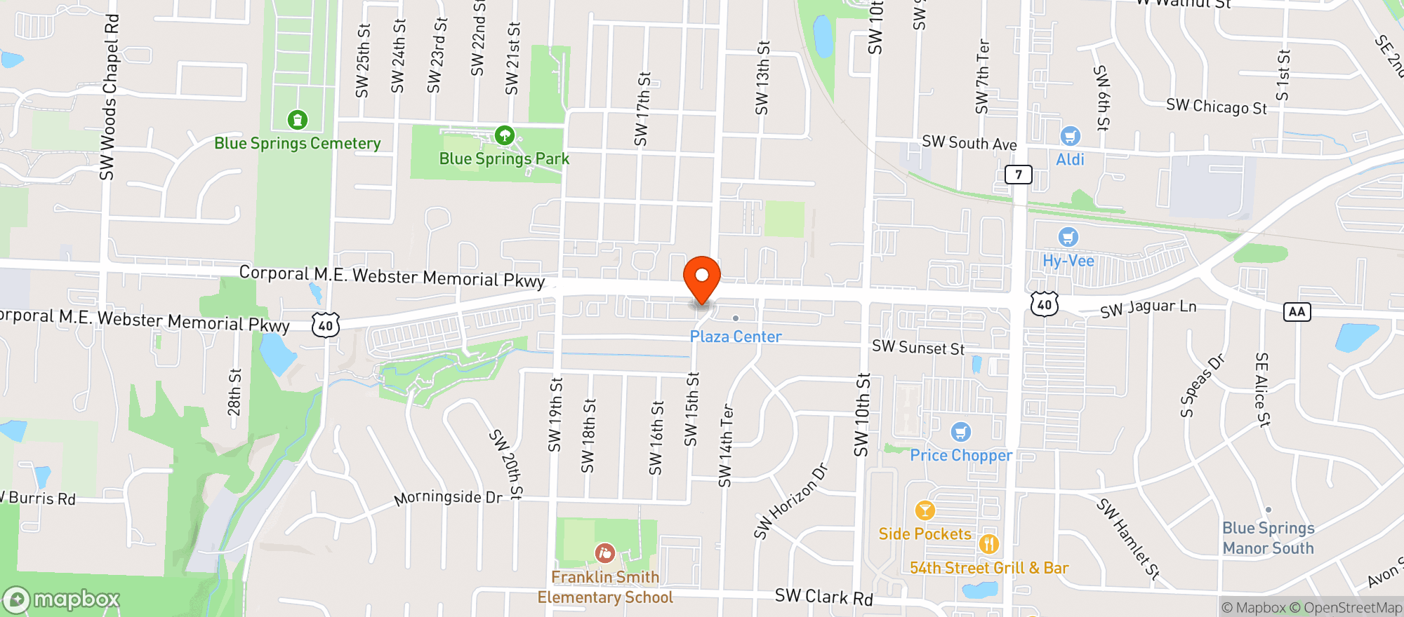 Map showing Quick Mart