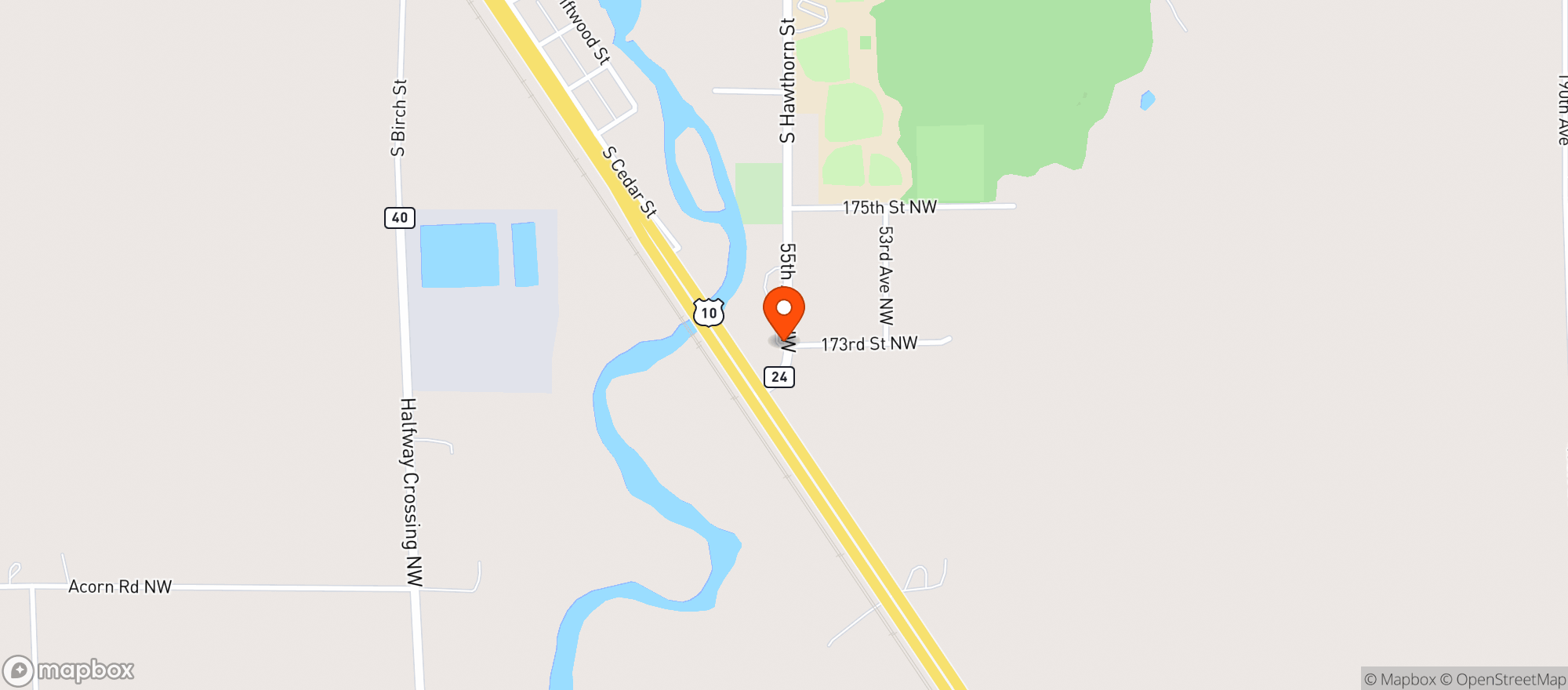 Map showing G Will Liquors #8