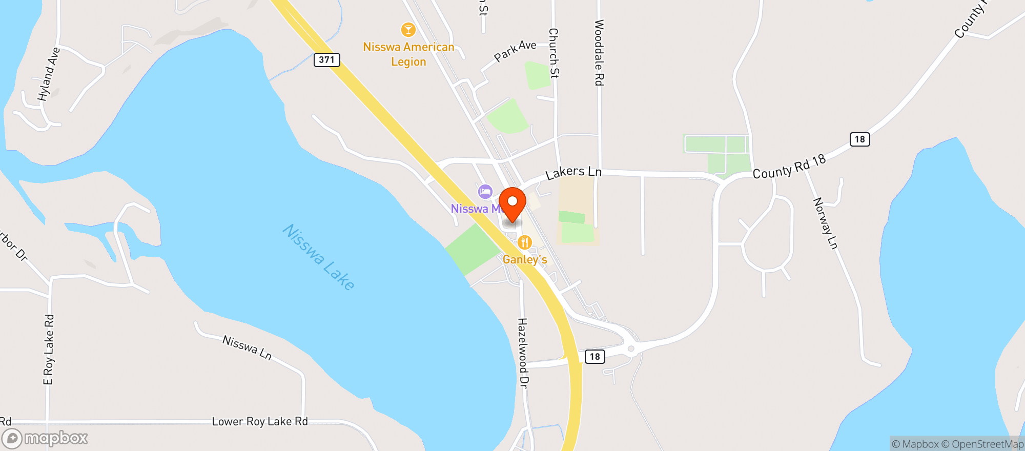 Map showing Big Axe Brewing Company