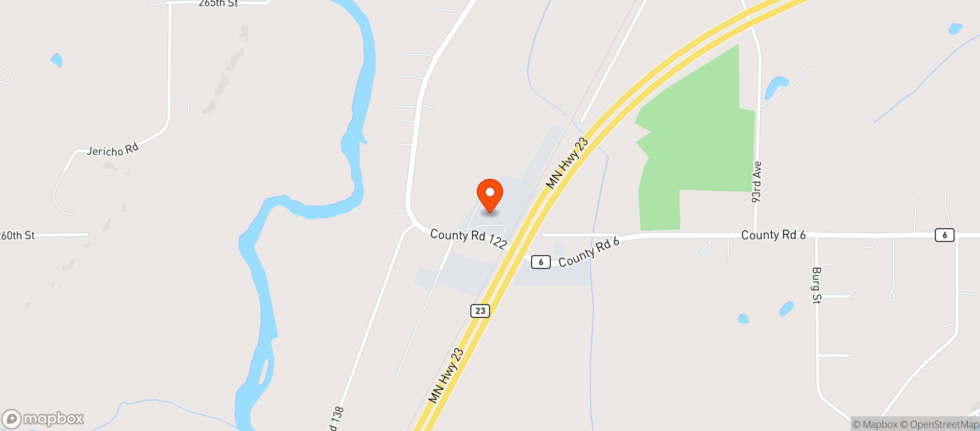 Map showing The Club Pub And Grill