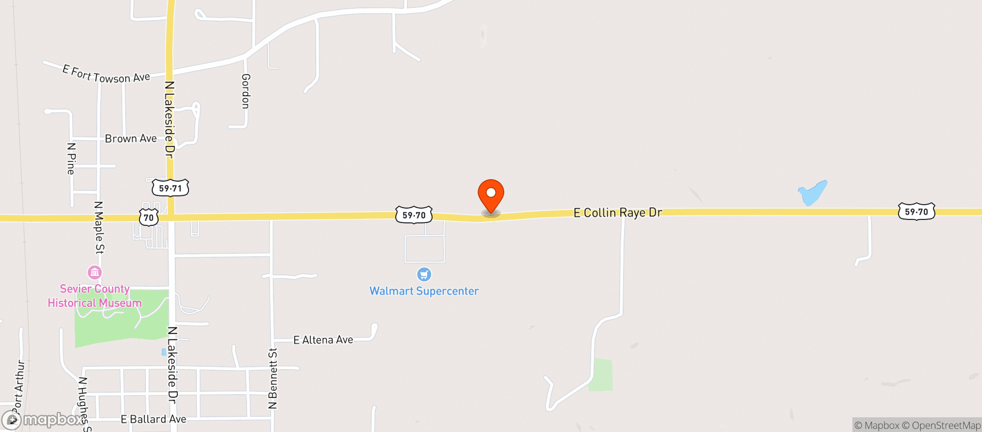 Map showing Walmart Supercenter