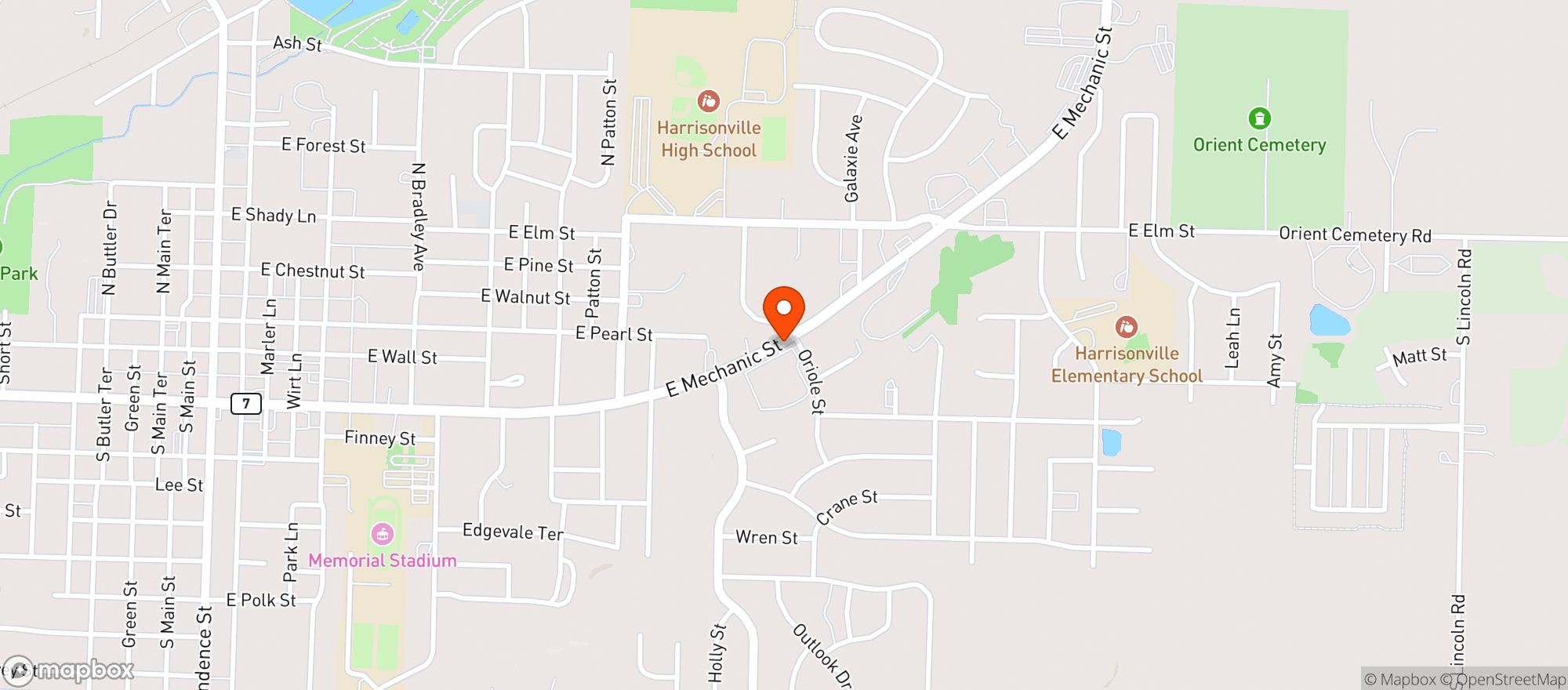 Map showing Liquor King & Smoke Shop
