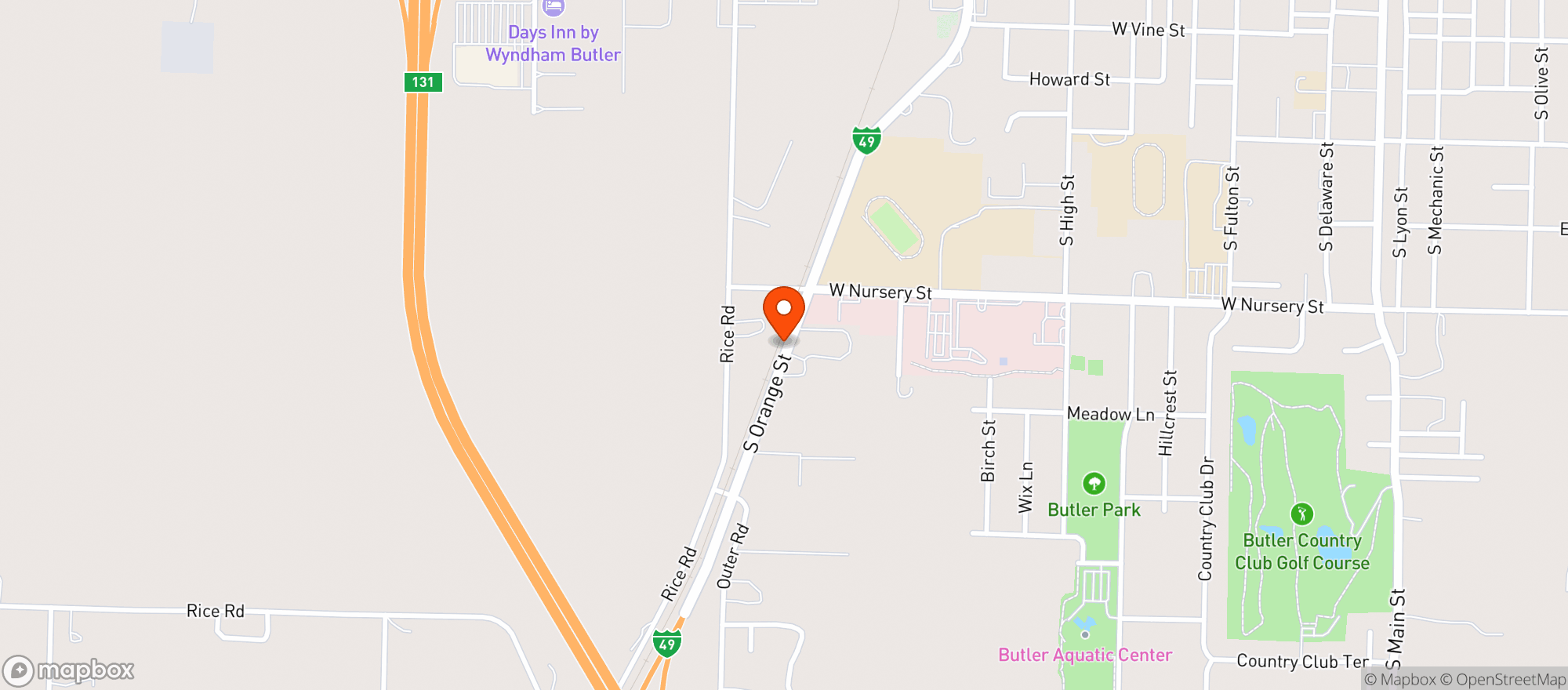 Map showing Sandys Herb Shop