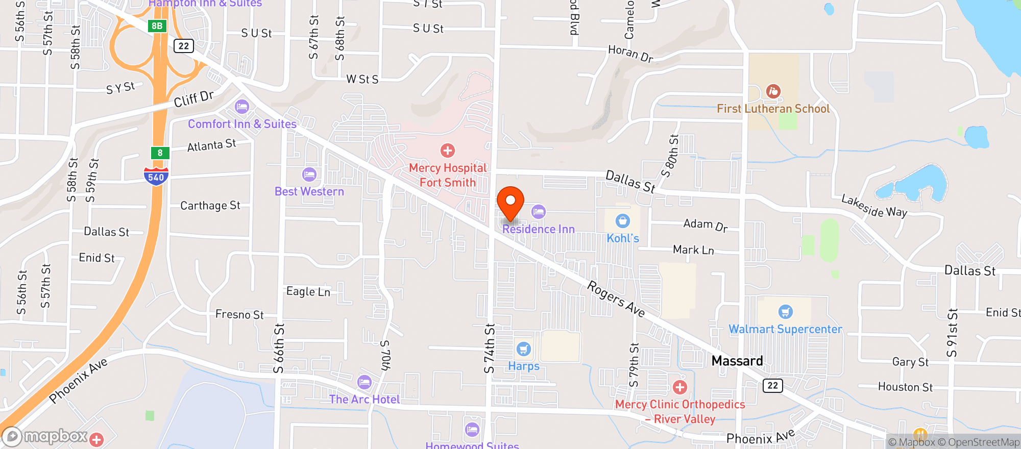 Map showing Red Lobster