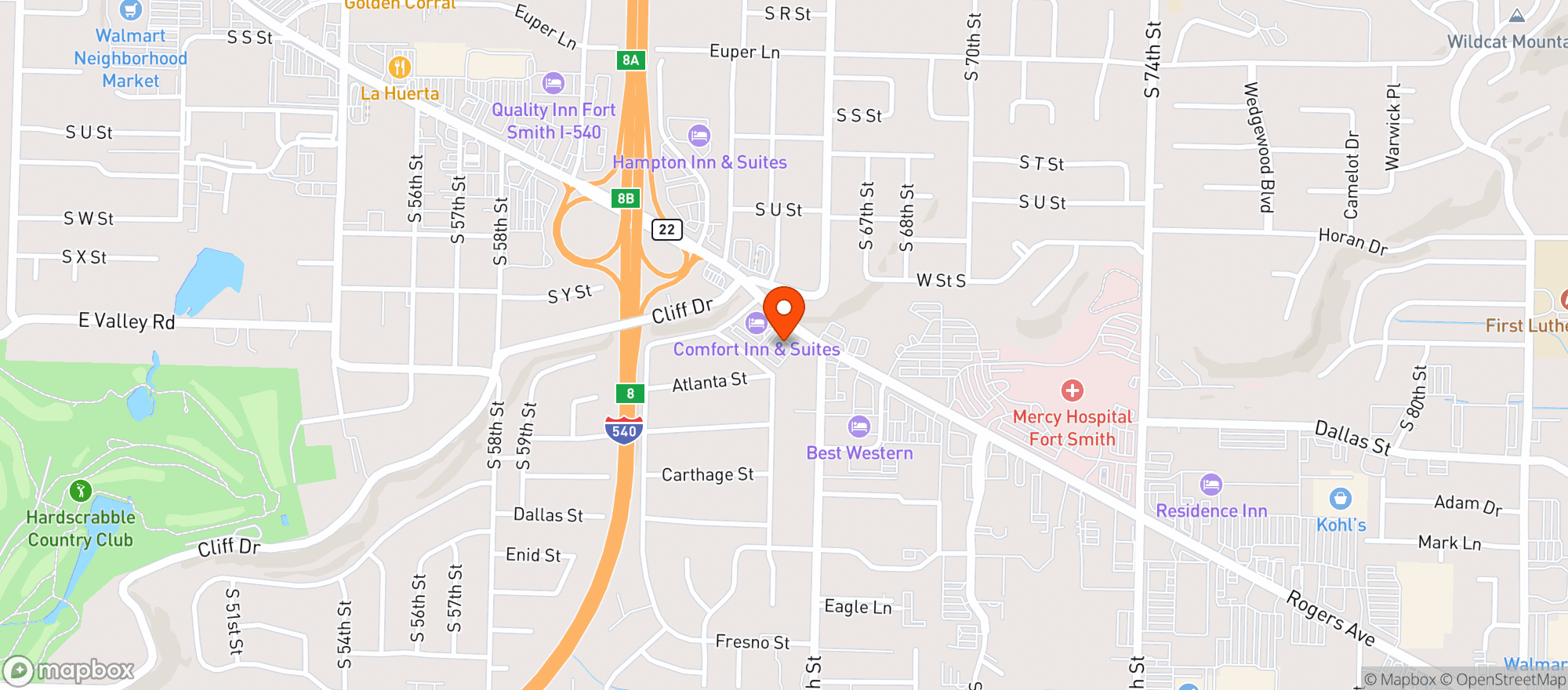 Map showing Buffalo Wild Wings Gril #3572