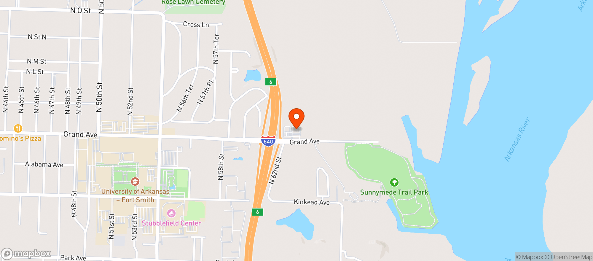 Map showing RIVERPOINTE WINE & SPIRITS