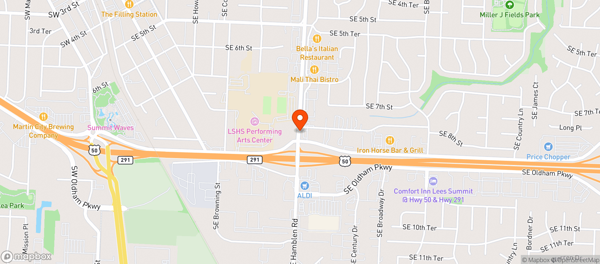 Map showing Quiktrip #162