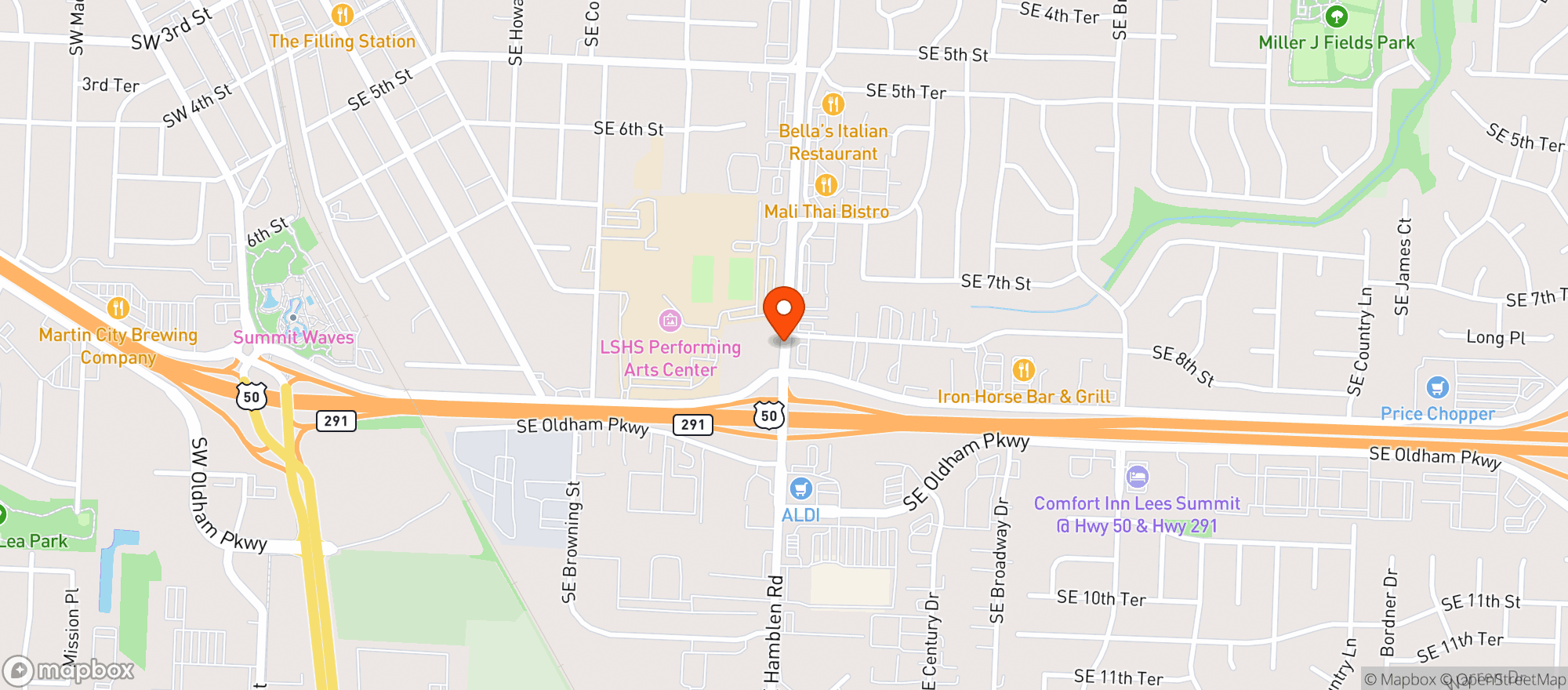 Map showing Pina Wine And Spirits - Liberty