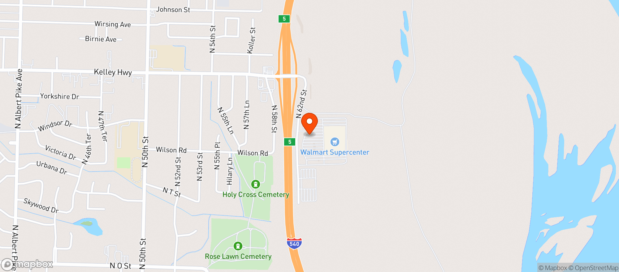 Map showing Walmart Supercenter