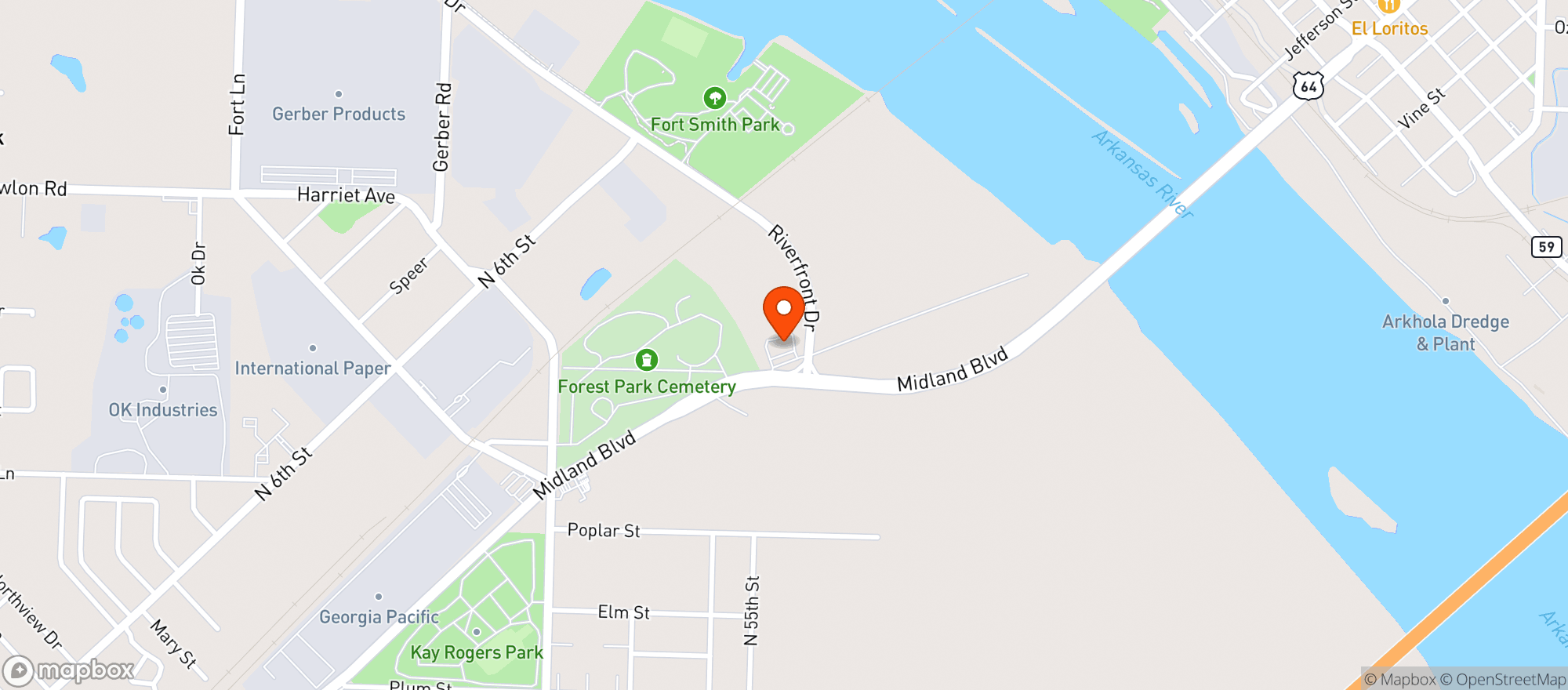 Map showing SHAMROCK LIQUOR