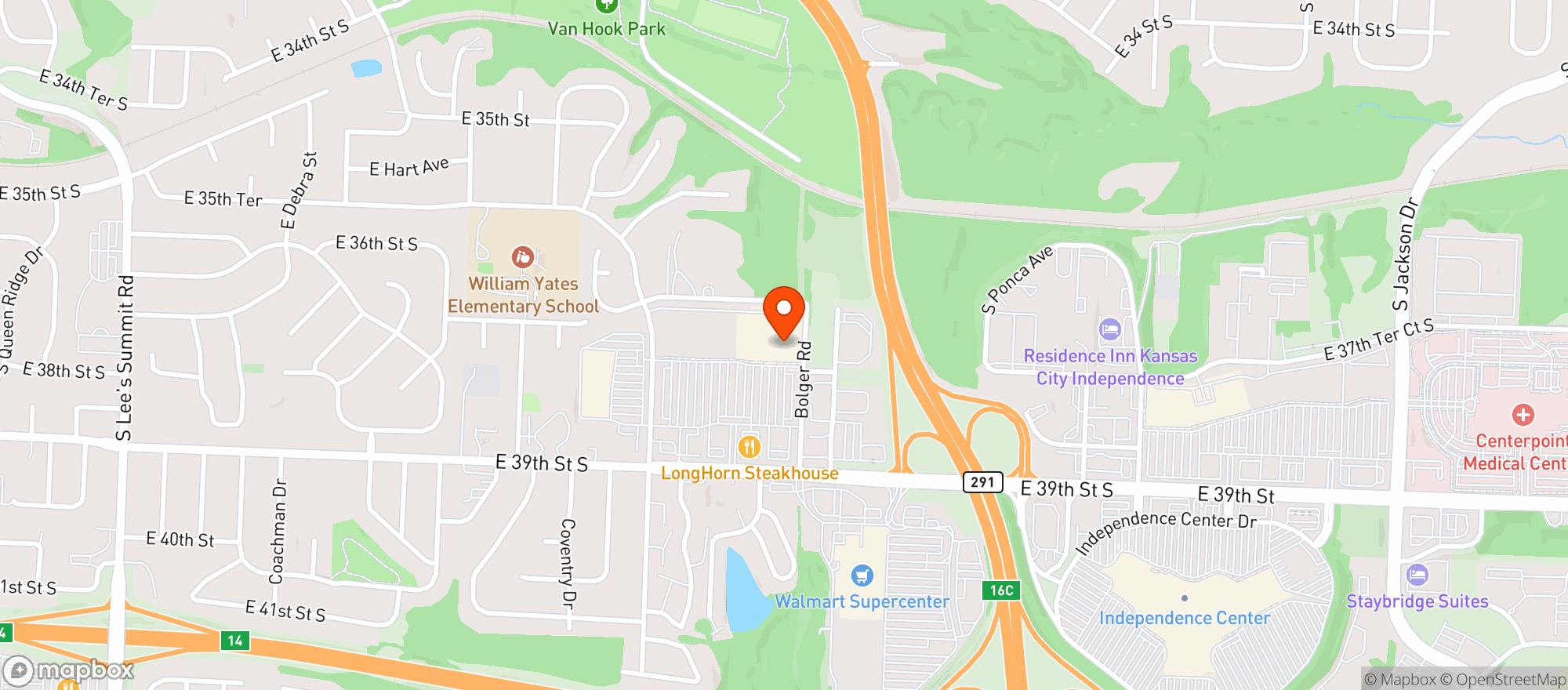 Map showing TARGET - INDEPENDENCE