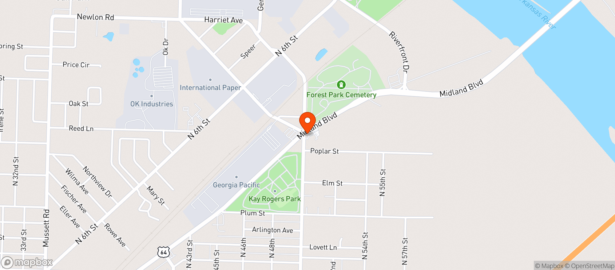 Map showing Pic N Tote