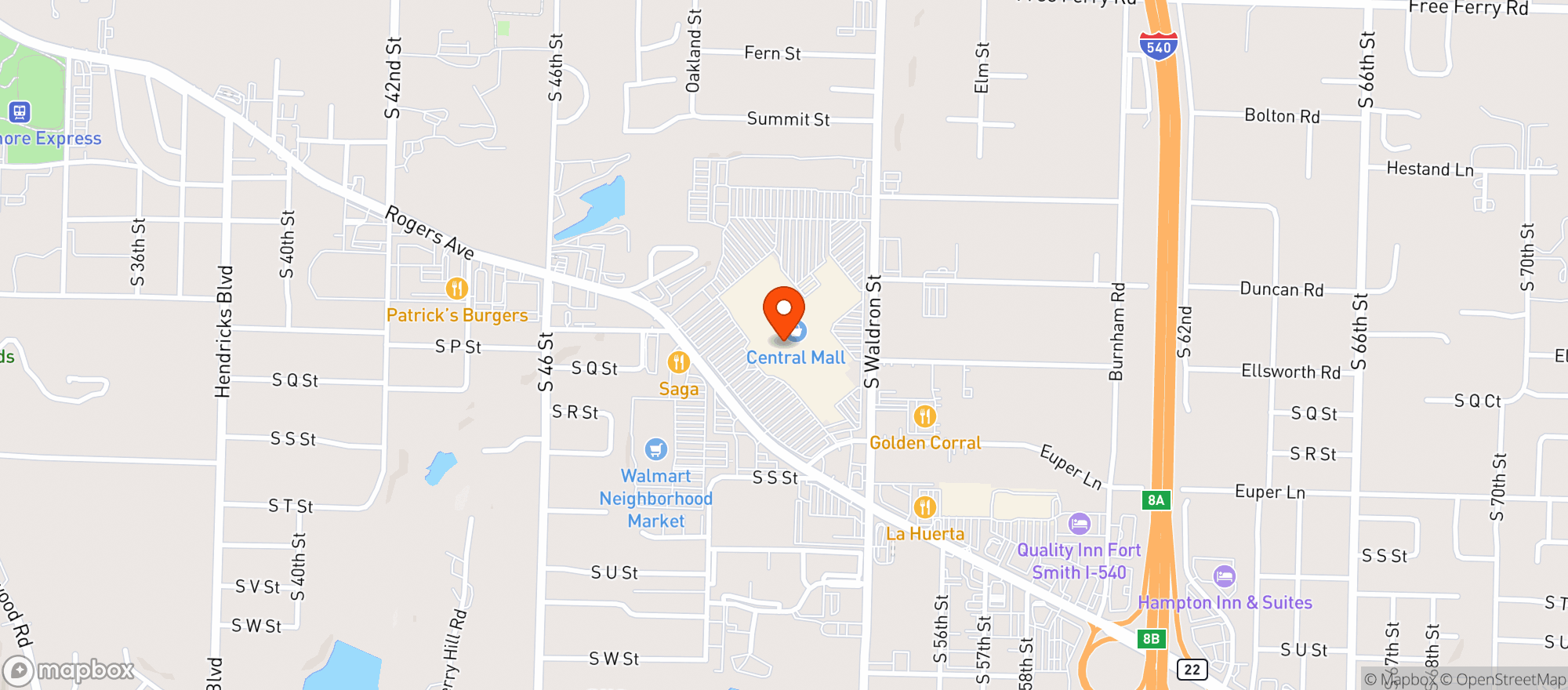 Map showing Gnc