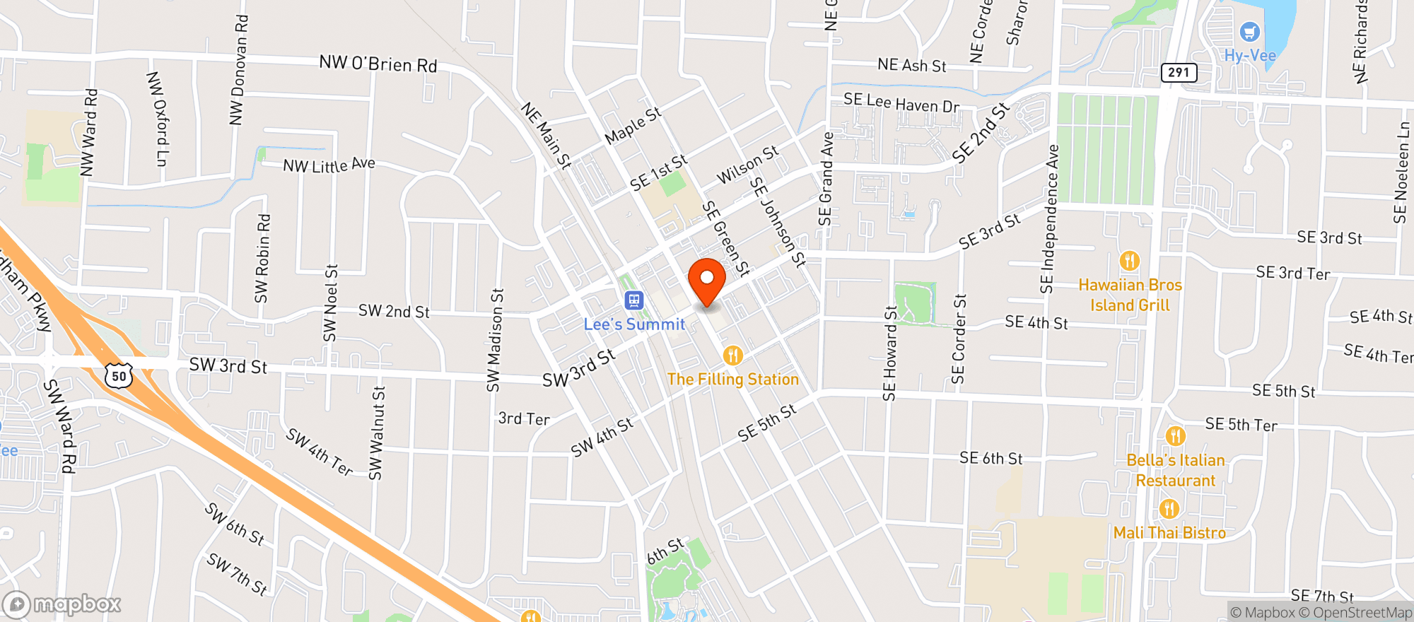 Map showing Llywelyn's Pub