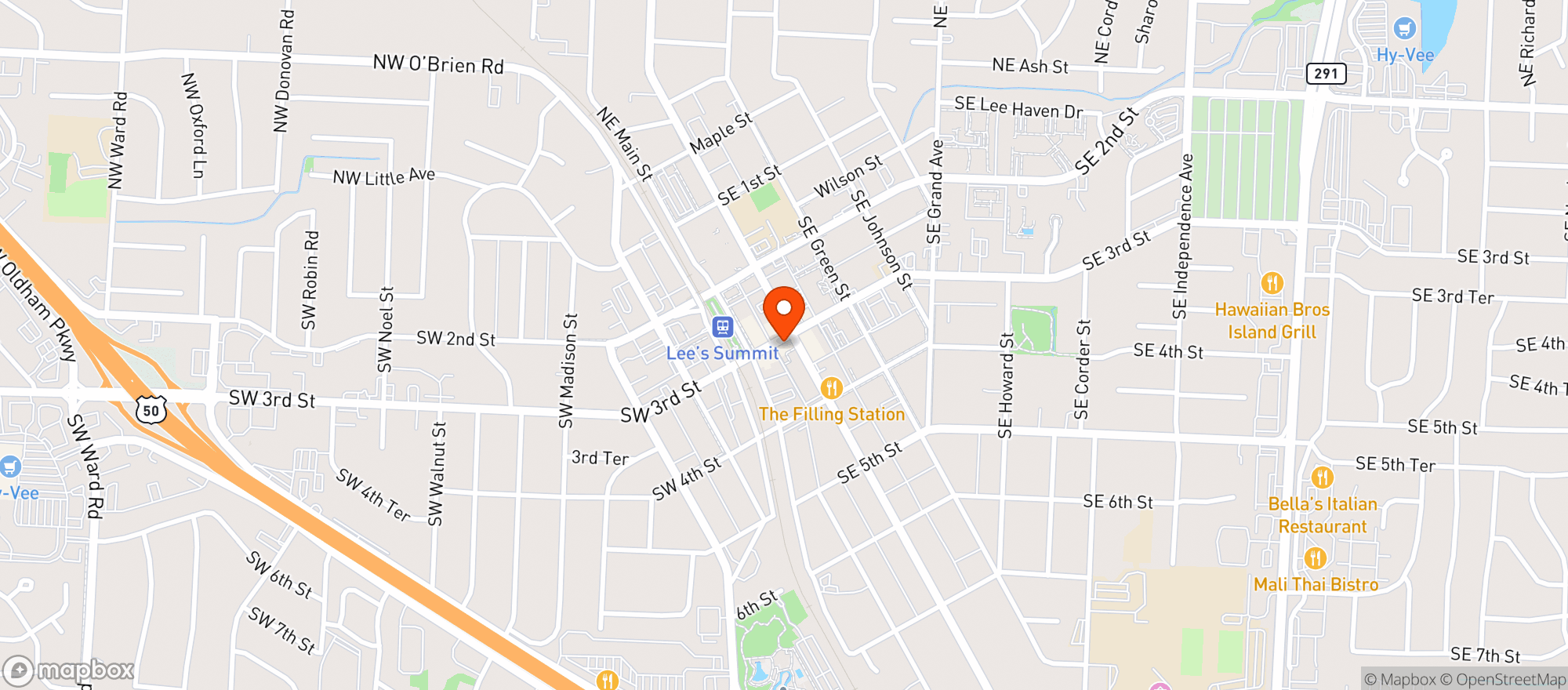 Map showing NATIVE HEMP COMPANY