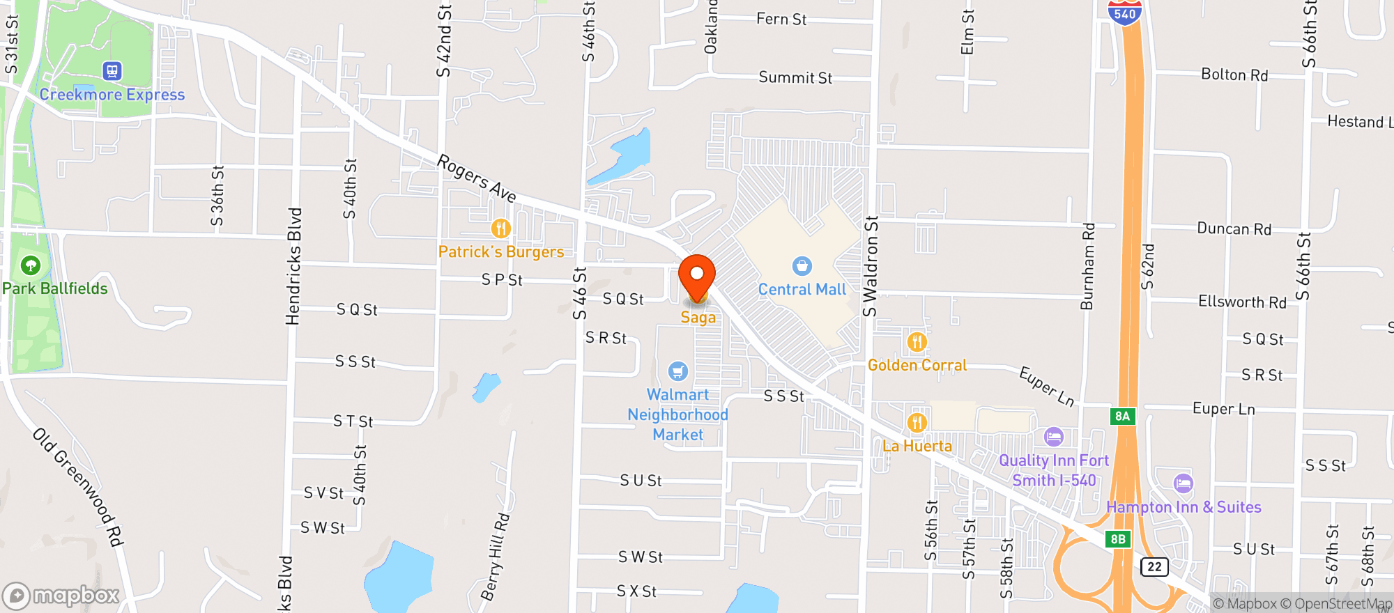 Map showing Walmart Neighborhood Ma #2744