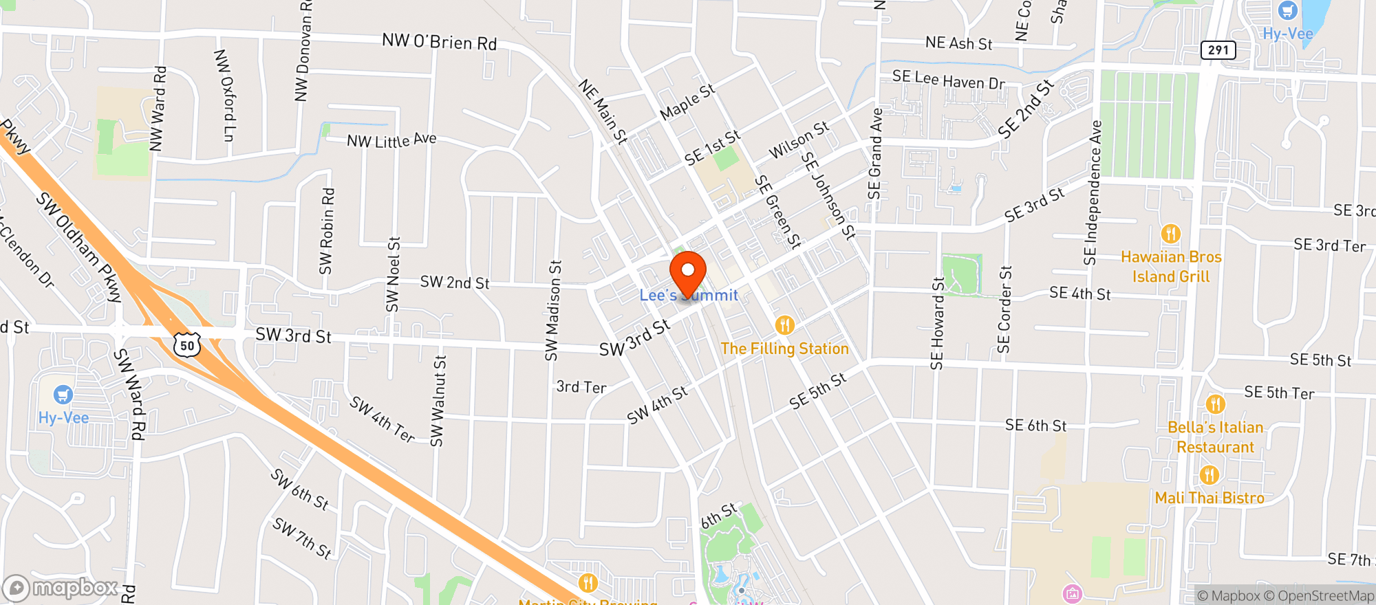 Map showing International Tap House