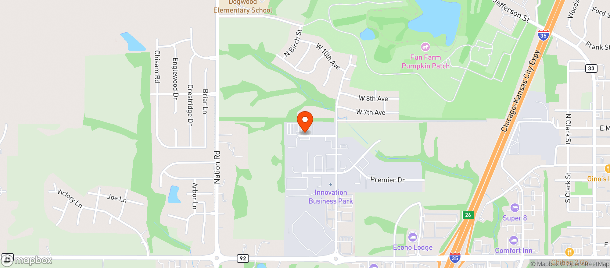 Map showing Gourmet Niche Retail