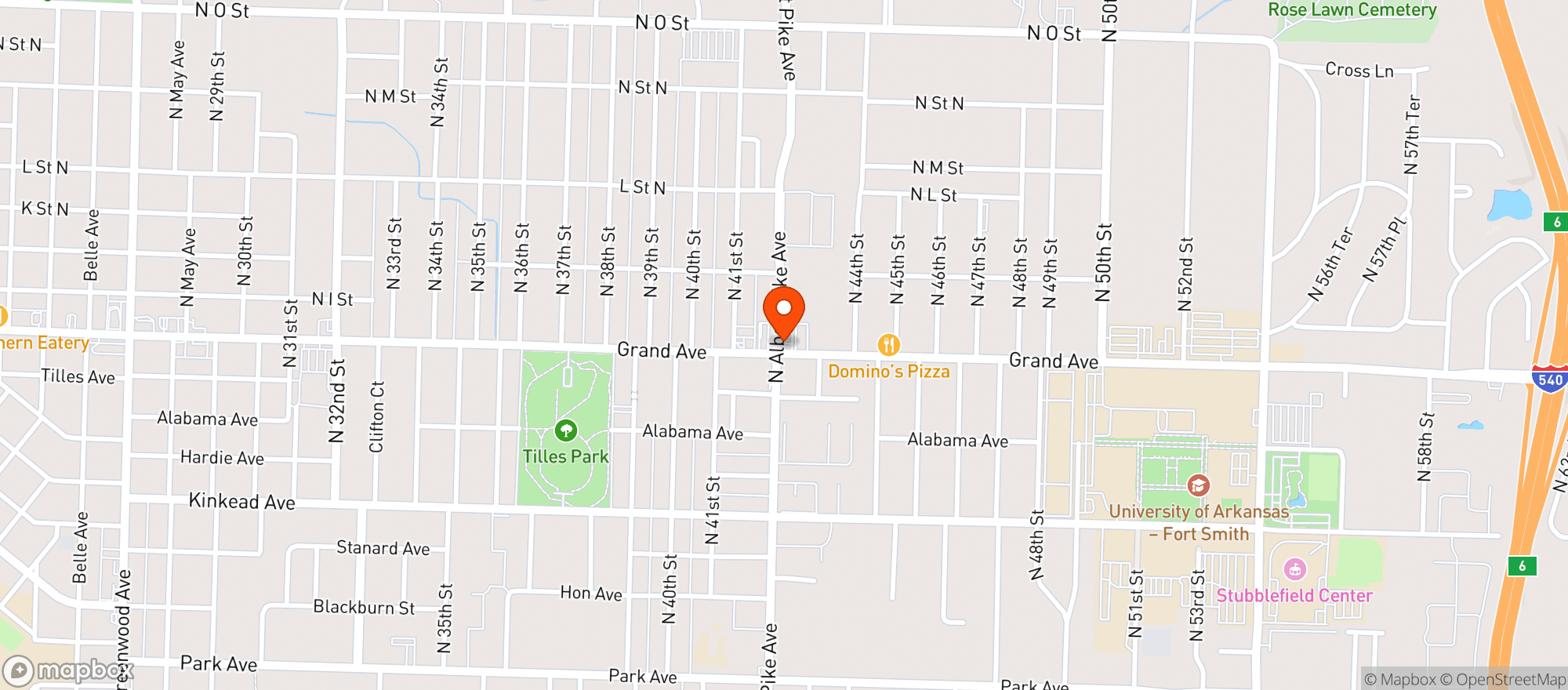 Map showing Grand Convenience