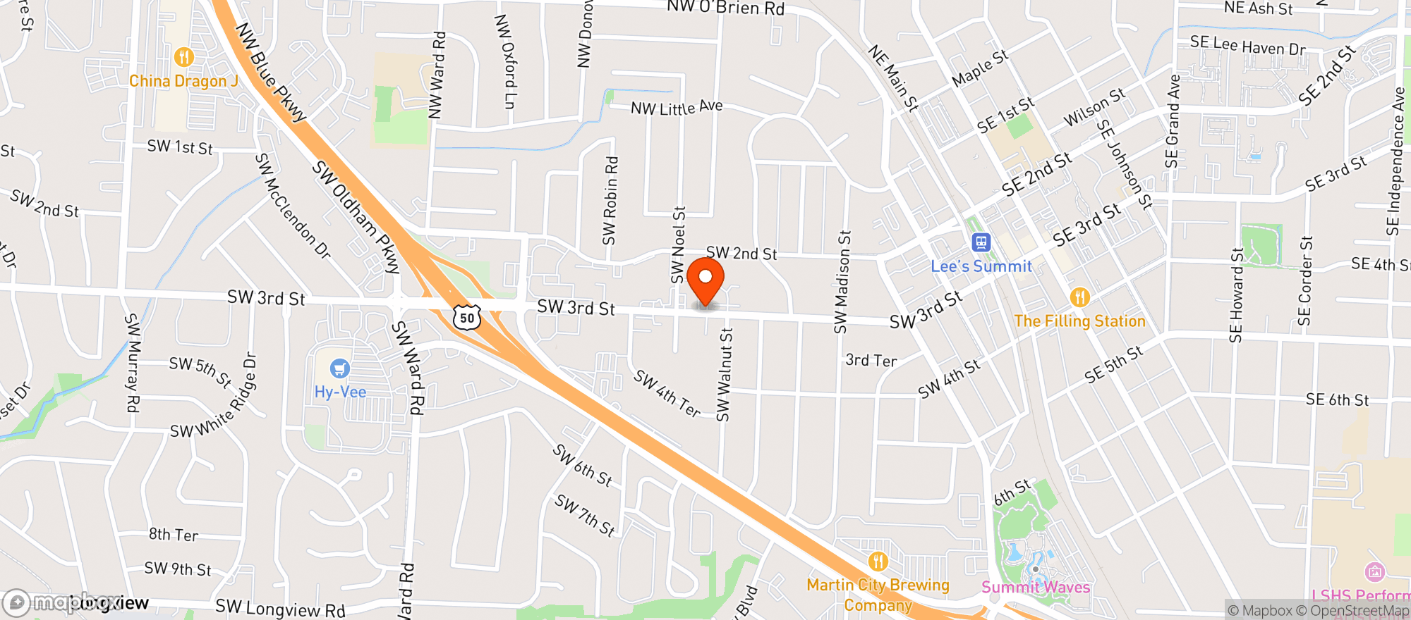 Map showing 3rd Street Dispensary