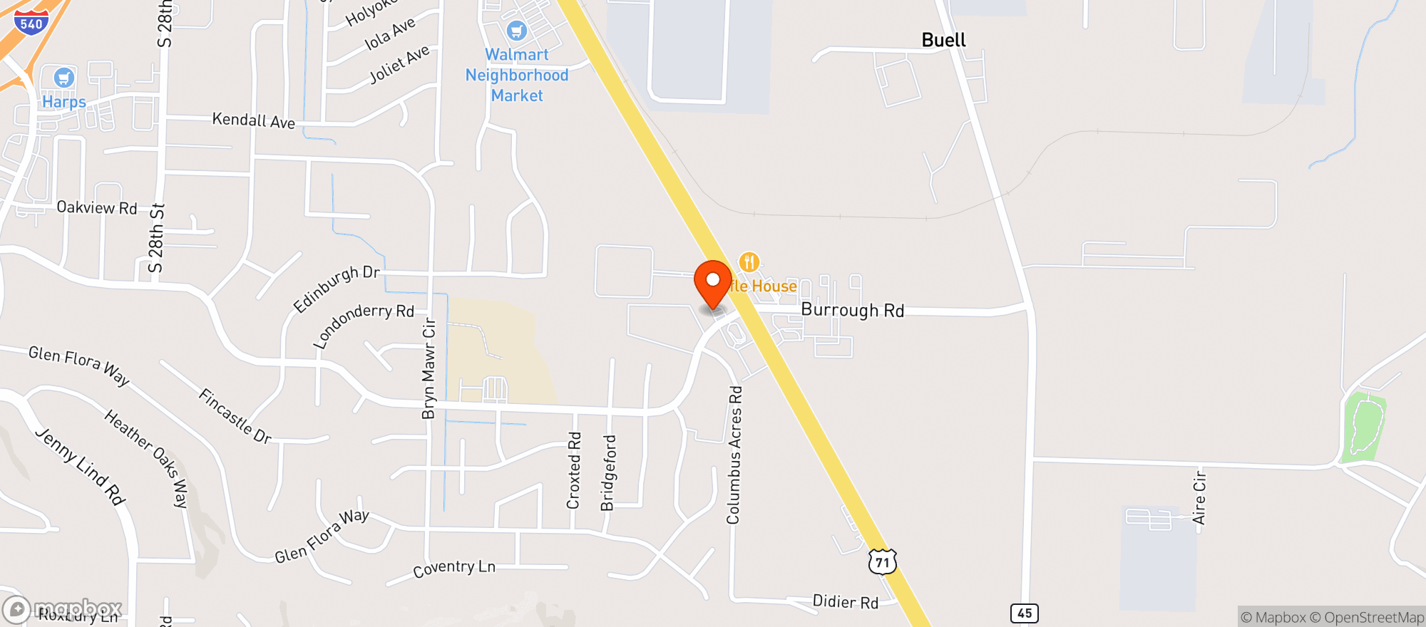 Map showing Circle K