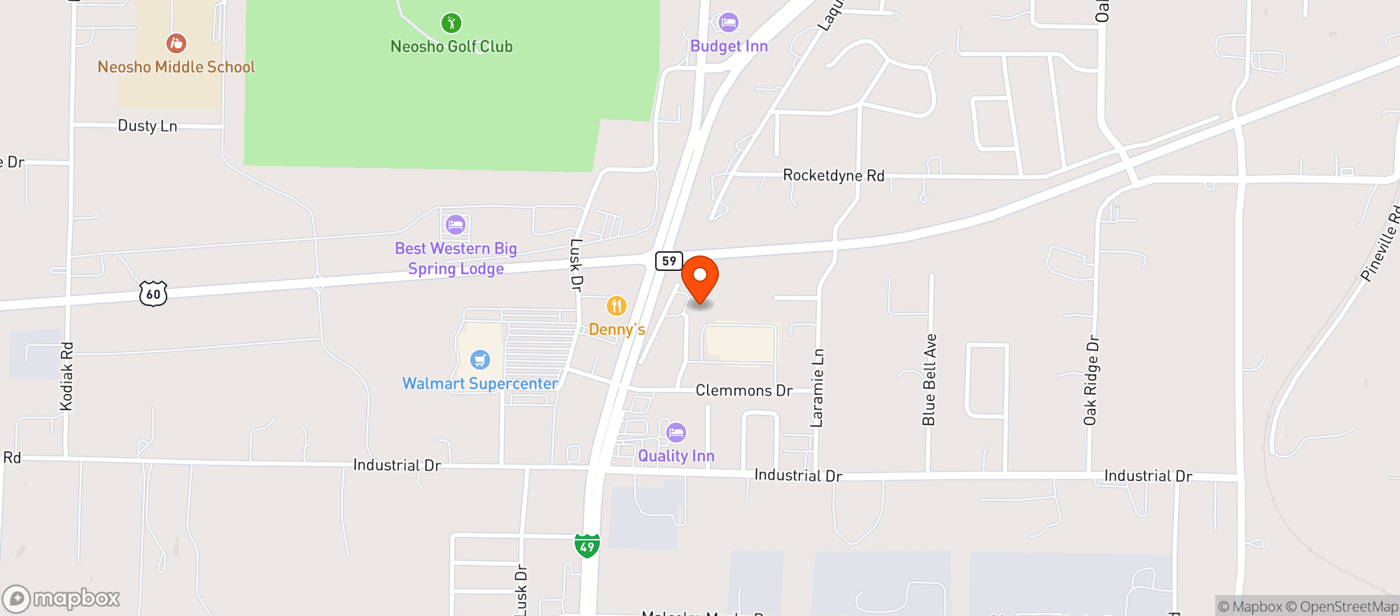 Map showing Edgewood Bowl