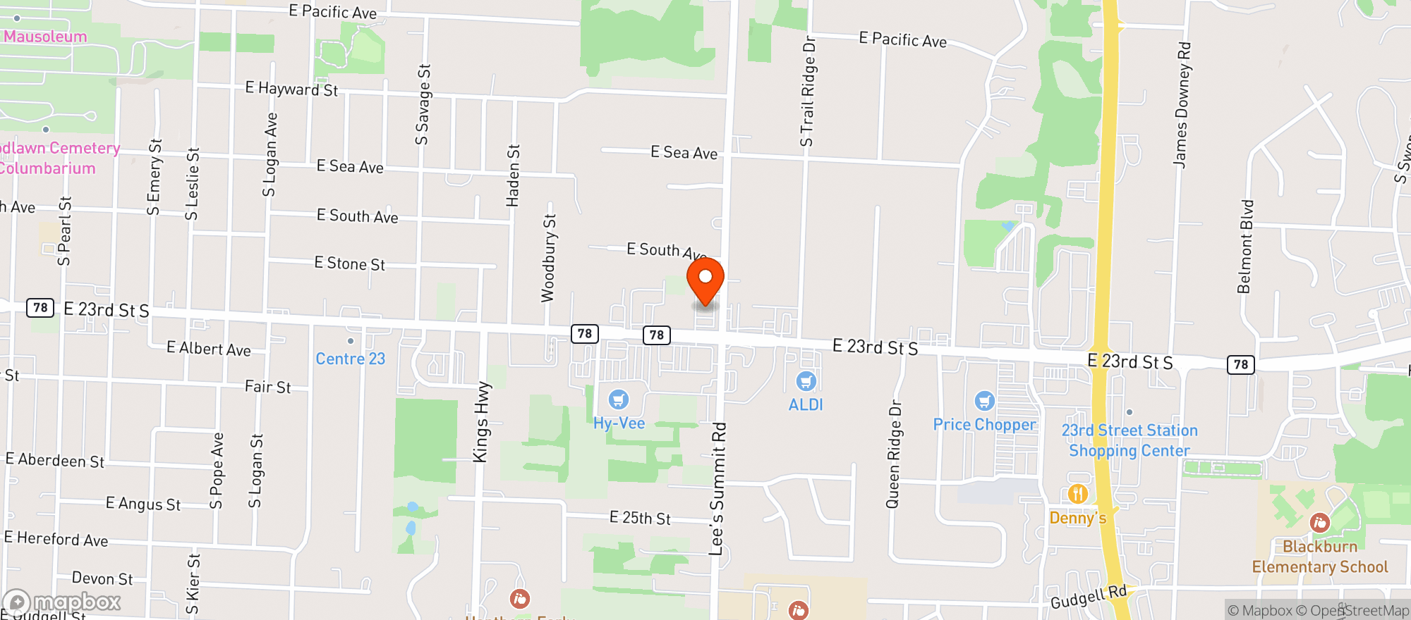 Map showing Walgreen #4224