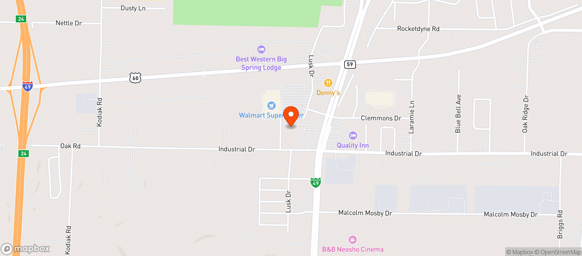 Map showing Walmart Supercenter #17