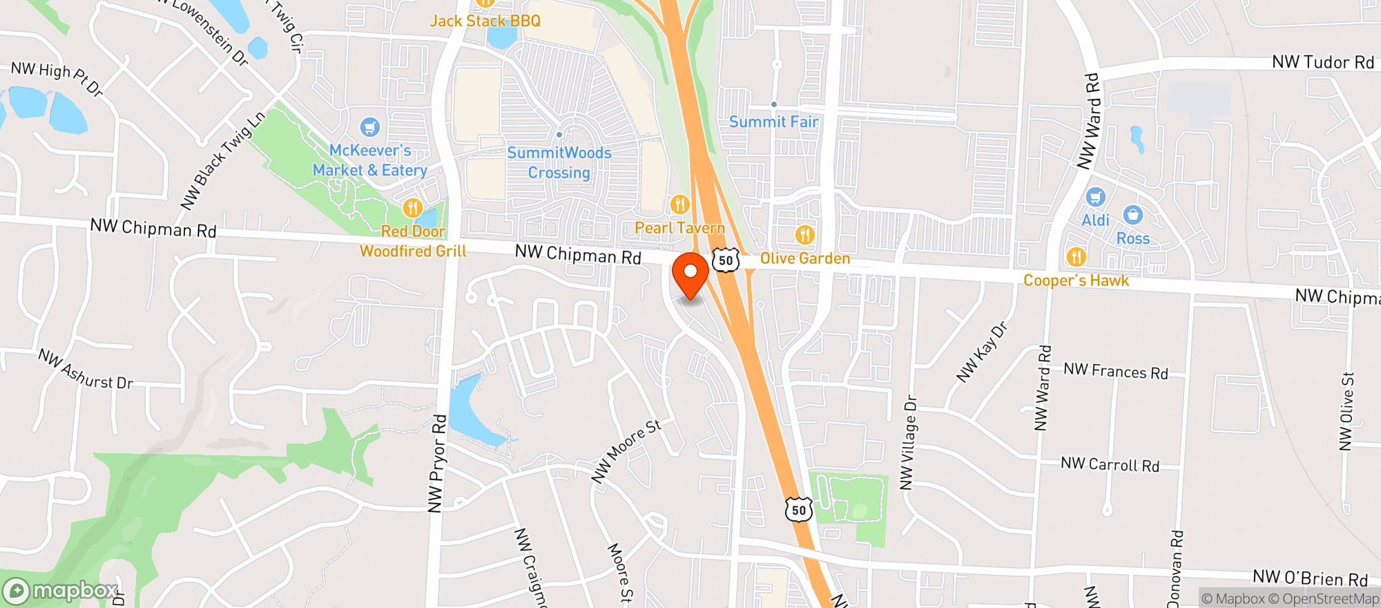 Map showing Houlihan's