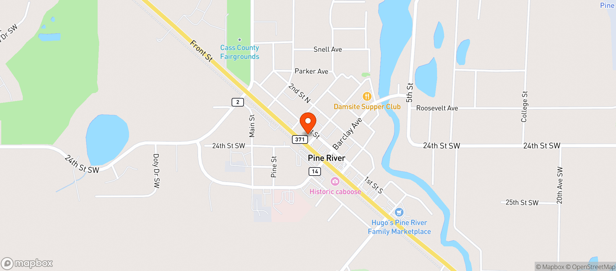 Map showing Barstock Liquors