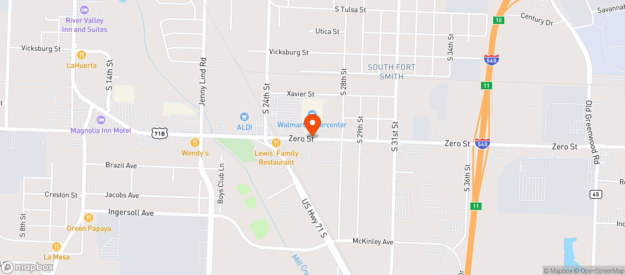 Map showing Walmart Supercenter
