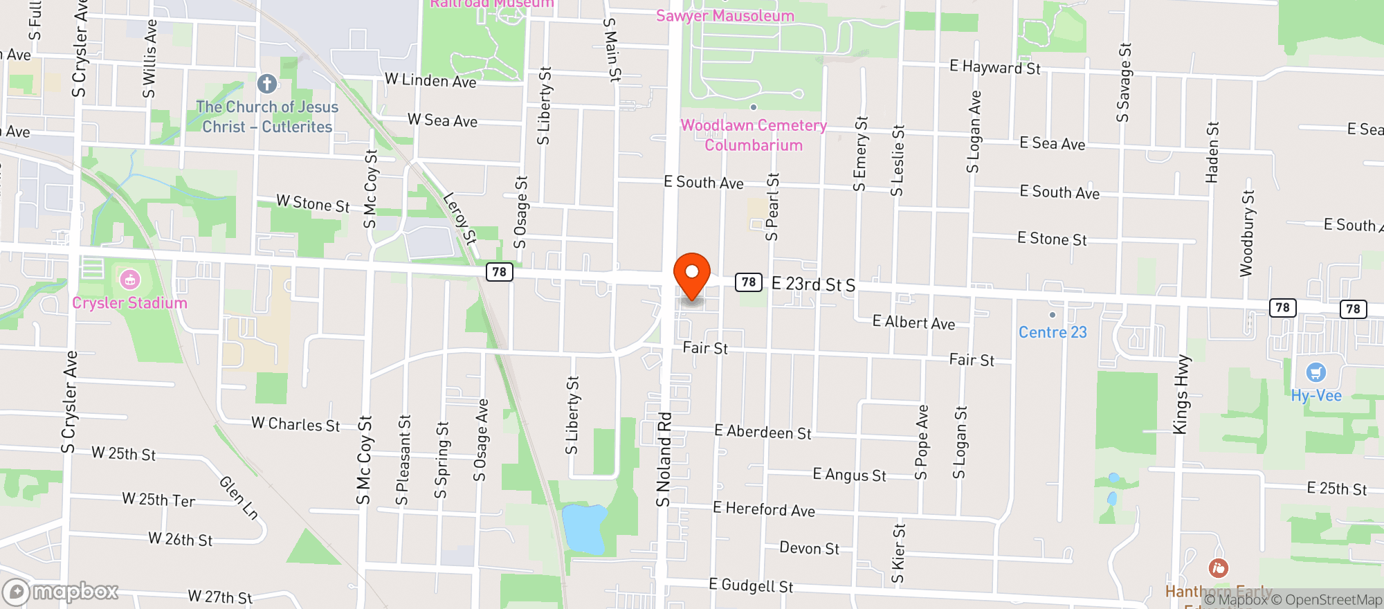 Map showing Quiktrip #155