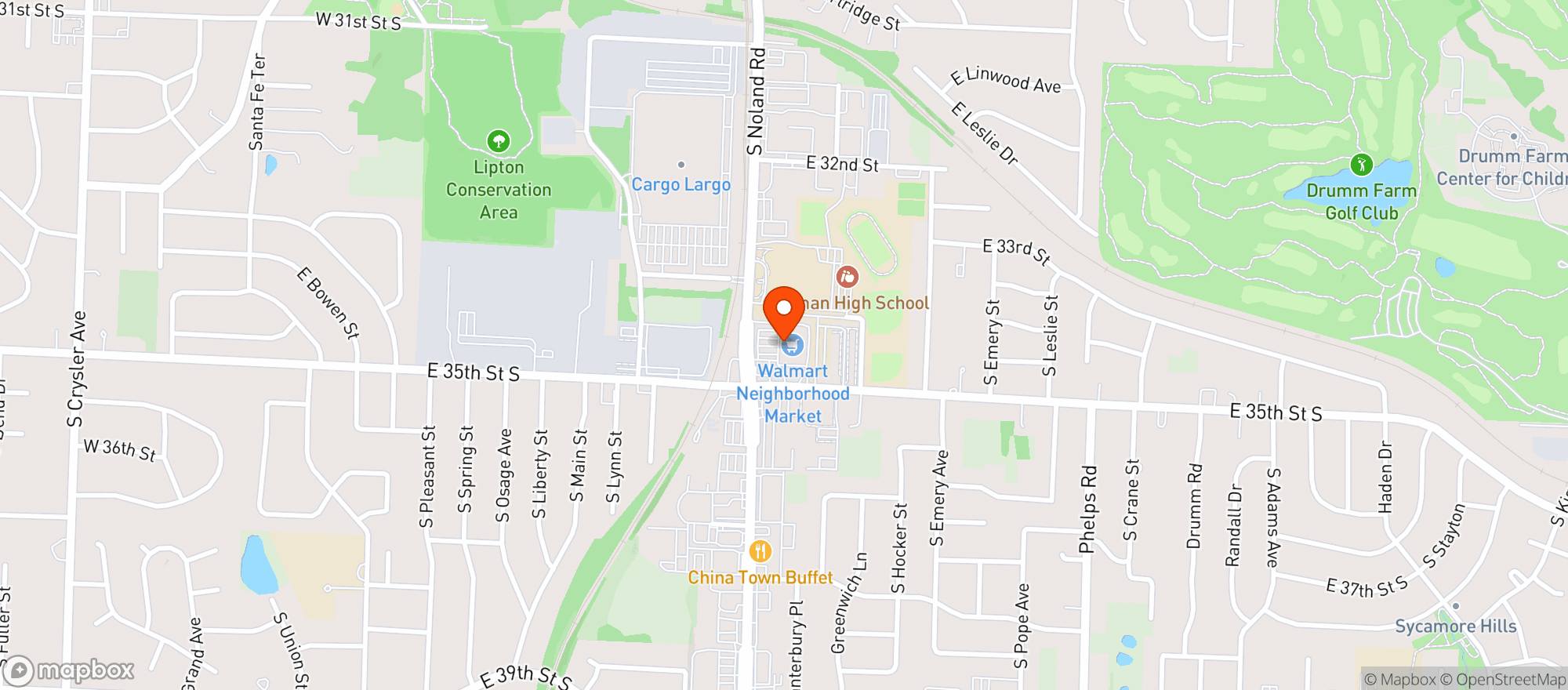 Map showing Walmart Neighborhood Mkt
