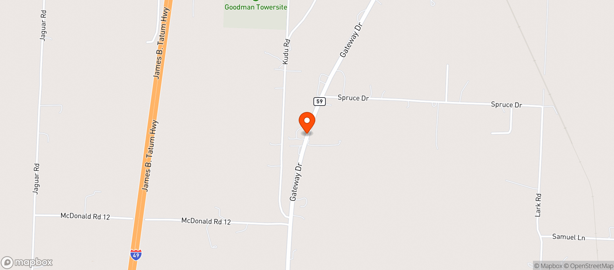 Map showing C Mart