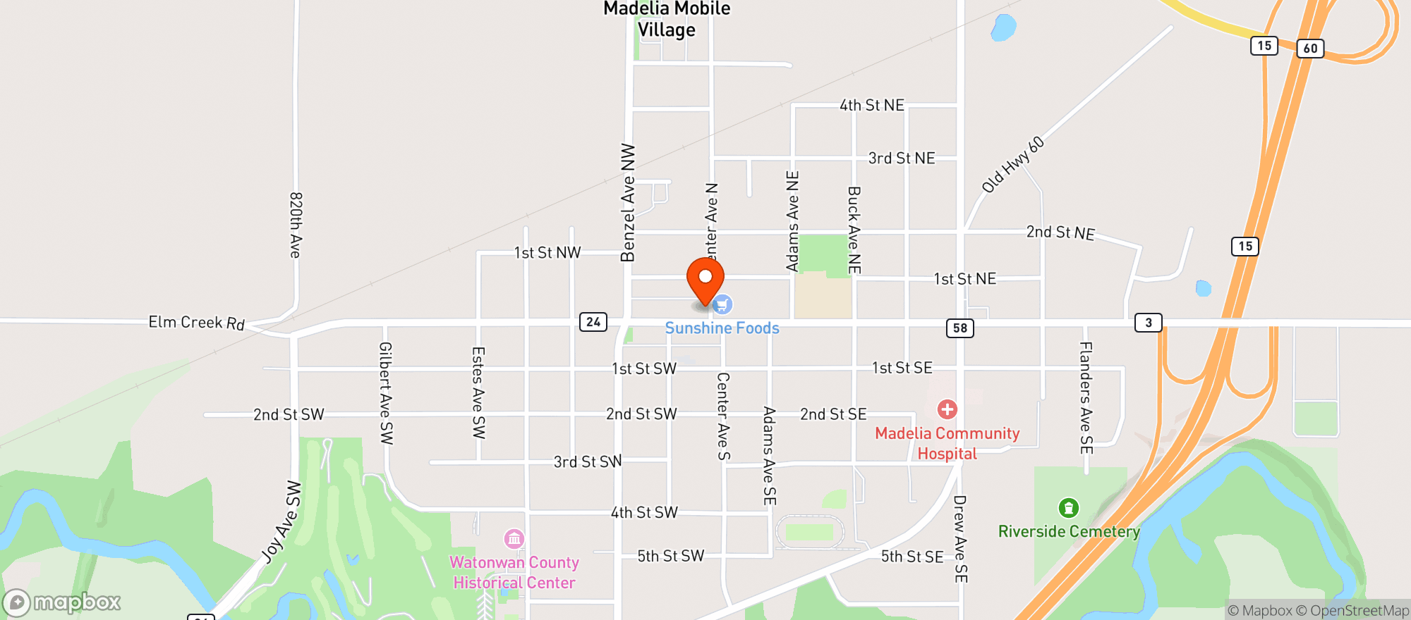 Map showing Spalding House