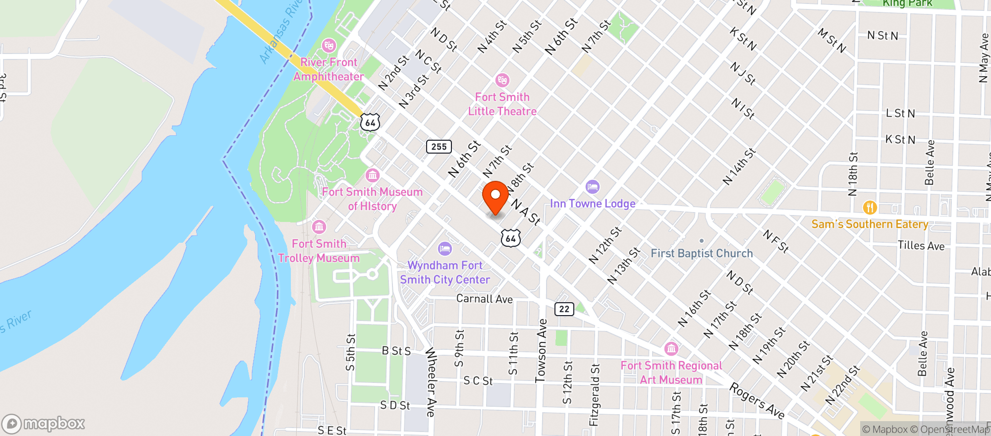 Map showing Arlie Mucks