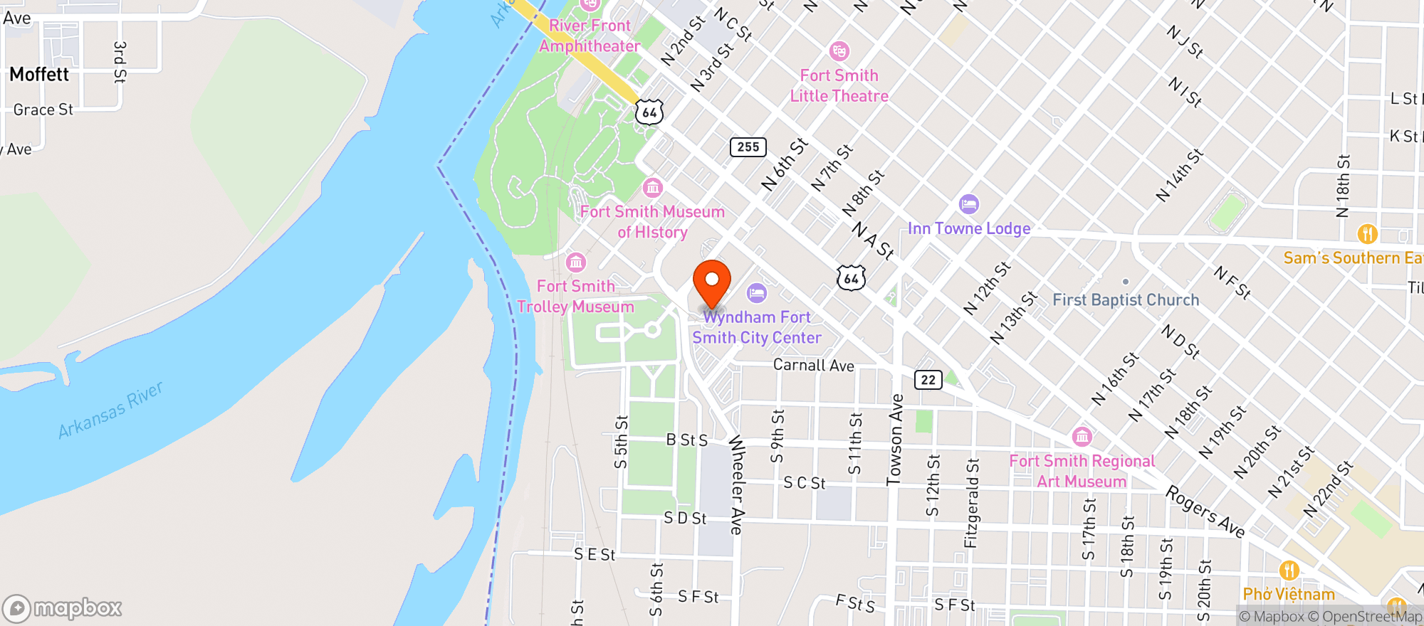 Map showing Digs