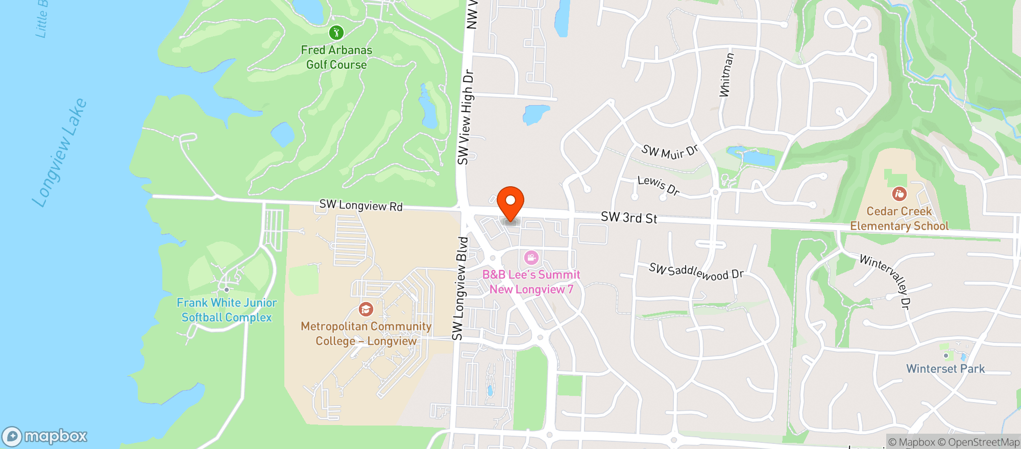 Map showing Longview Phillips 66