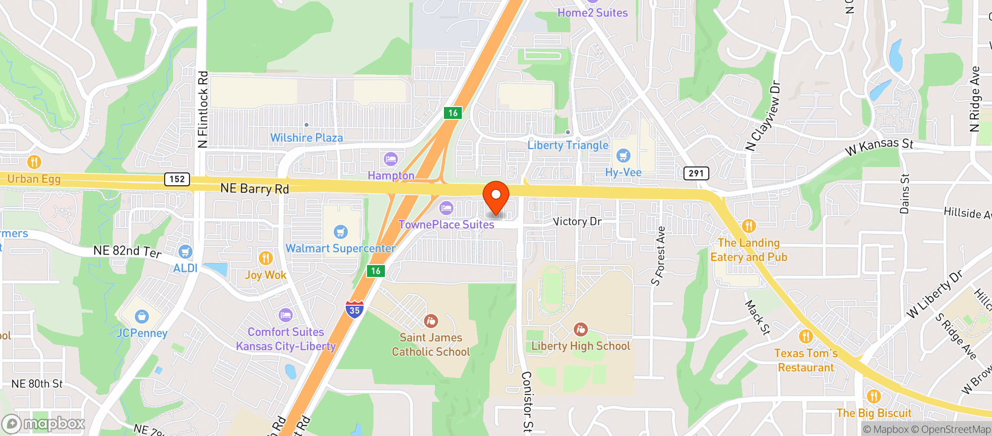 Map showing Natural Grocers by Vitamin Cottage - Natural Grocers by VC_Liberty (LY) - 00100008702