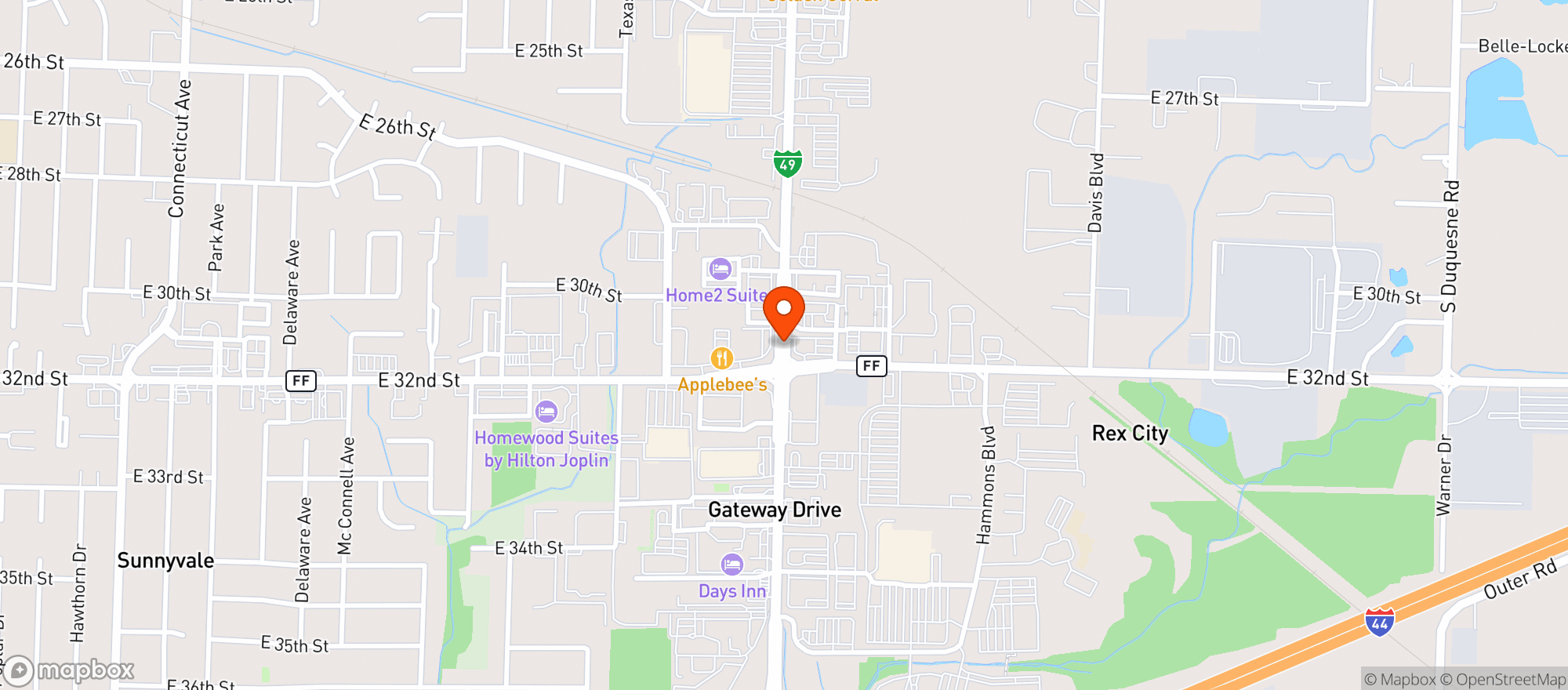 Map showing Red Lobster