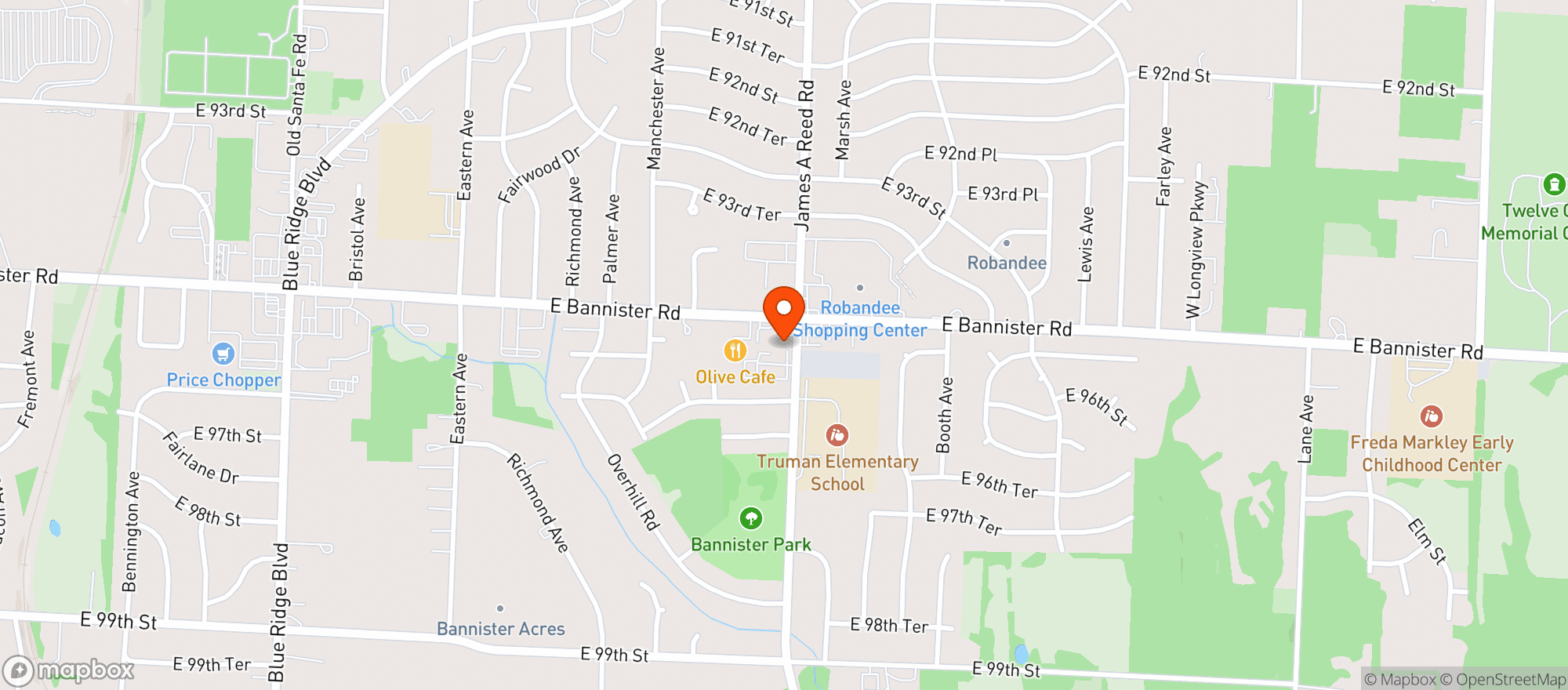 Map showing Valero Quick Stop