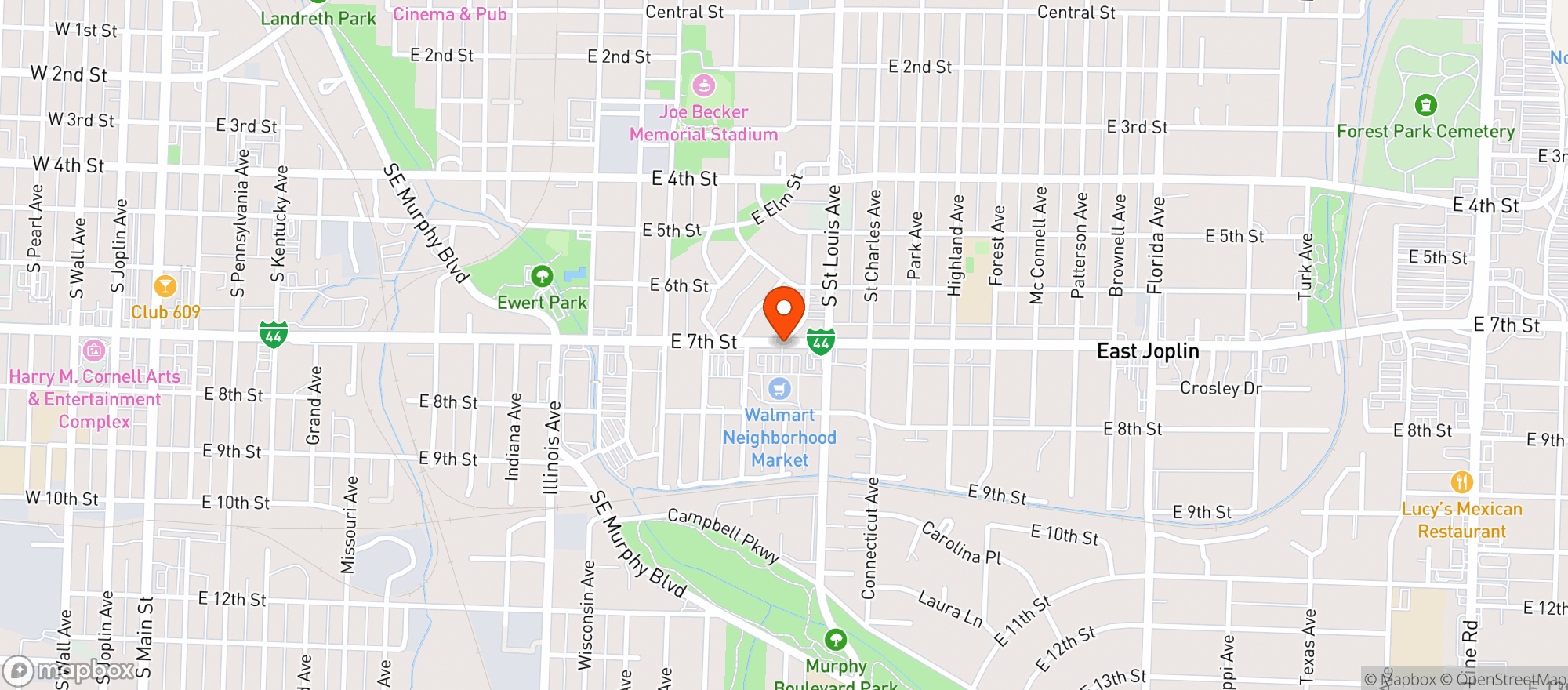 Map showing Walmart Neighborhood Mkt