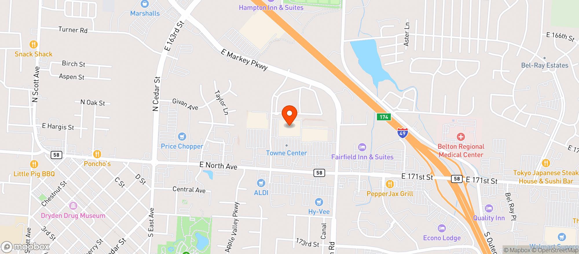 Map showing Target Store #1538