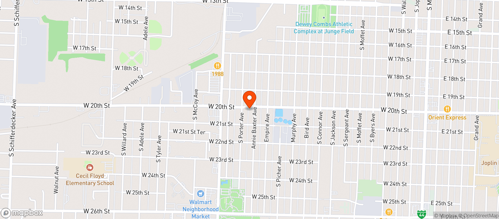 Map showing Natural Hemp Joplin