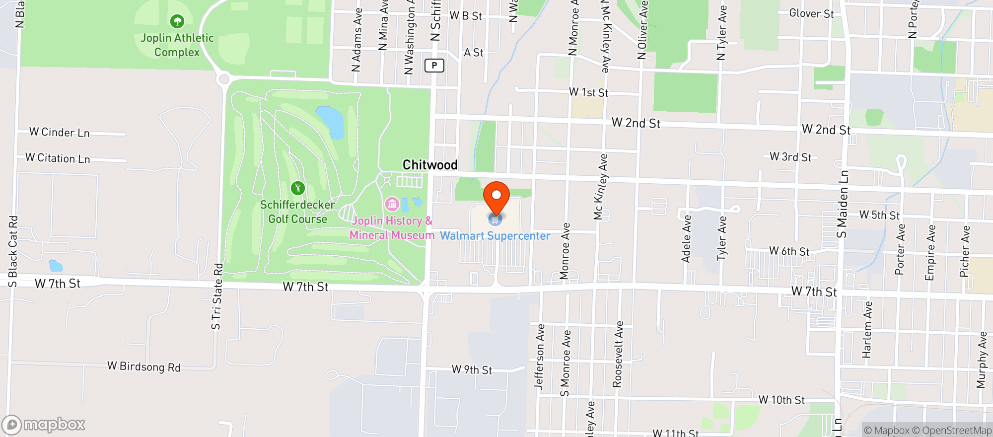 Map showing Walmart Supercenter #79