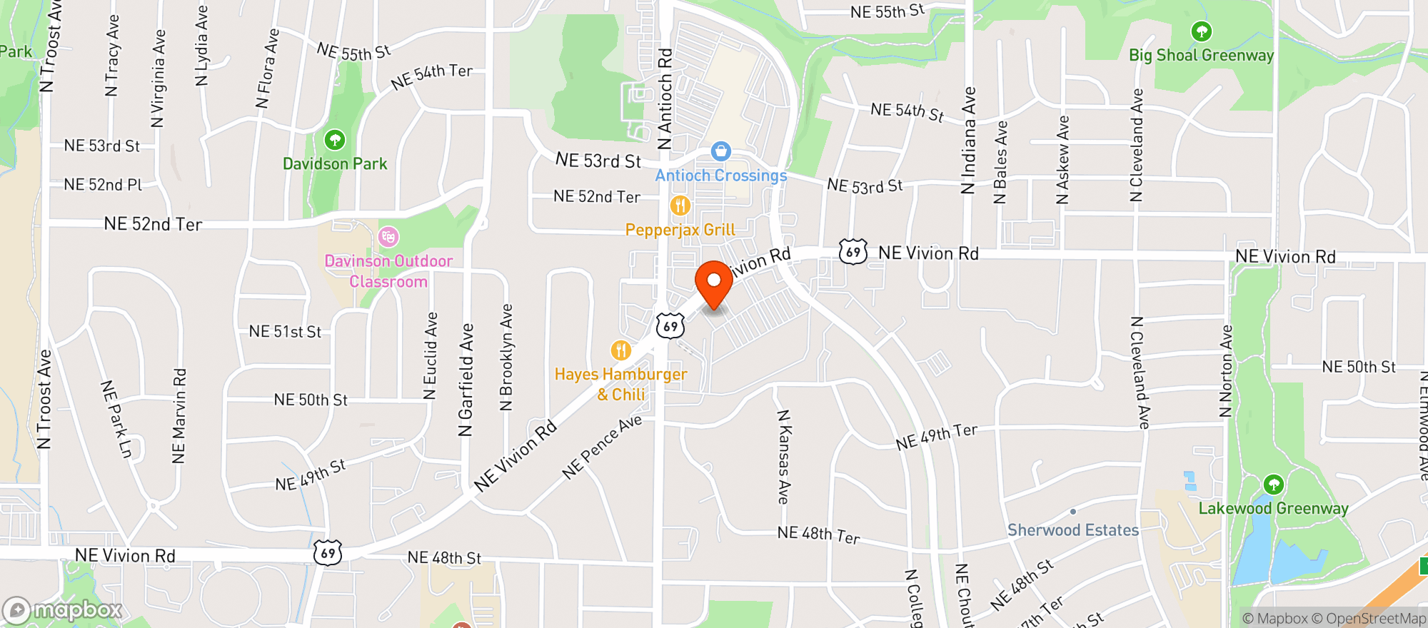 Map showing Nature Med - Kansas City