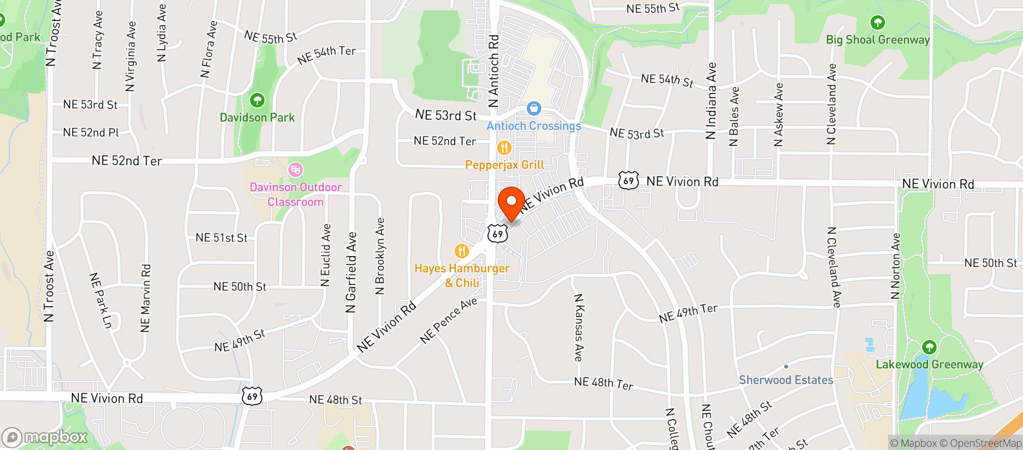Map showing Kansas City Cannabis