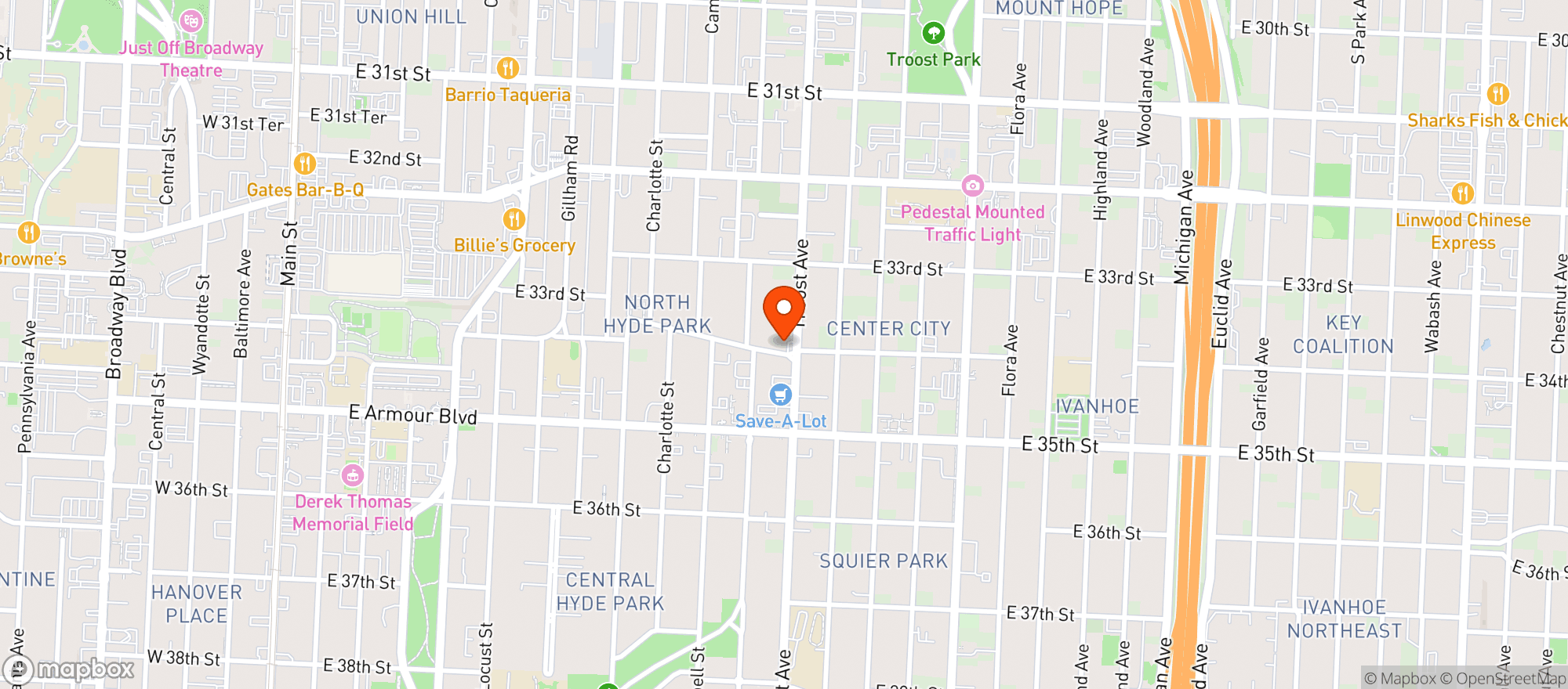 Map showing One Stop